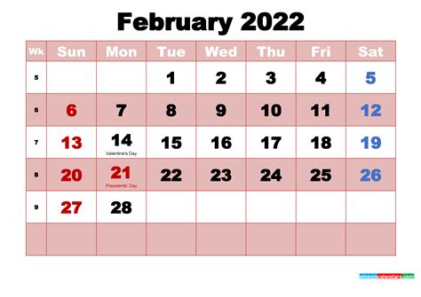 Feb 14 2022 Calendar